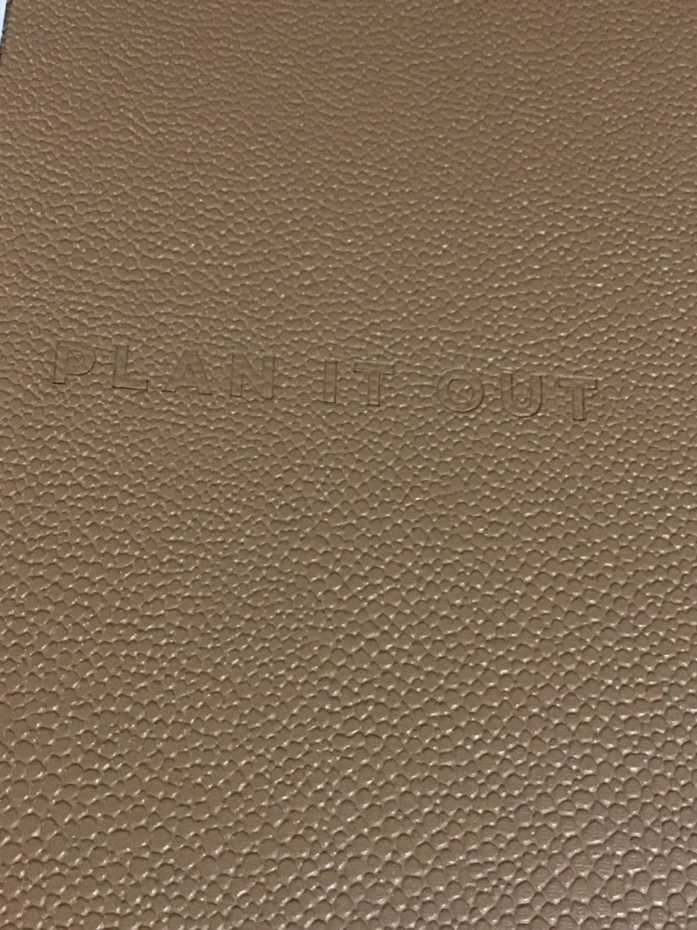 PRICE⬇️Undated Project Planner-Tan Faux Pebbled Leather Hard Cover
